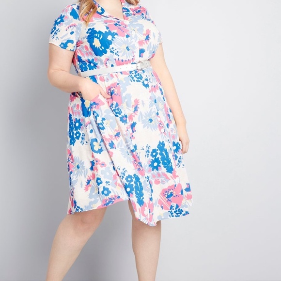 Modcloth "Exciting Find" Shirt Dress - Picture 2 of 4